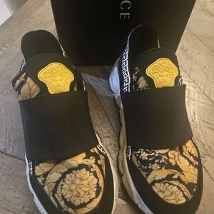 Versace Black and Gold Sneakers